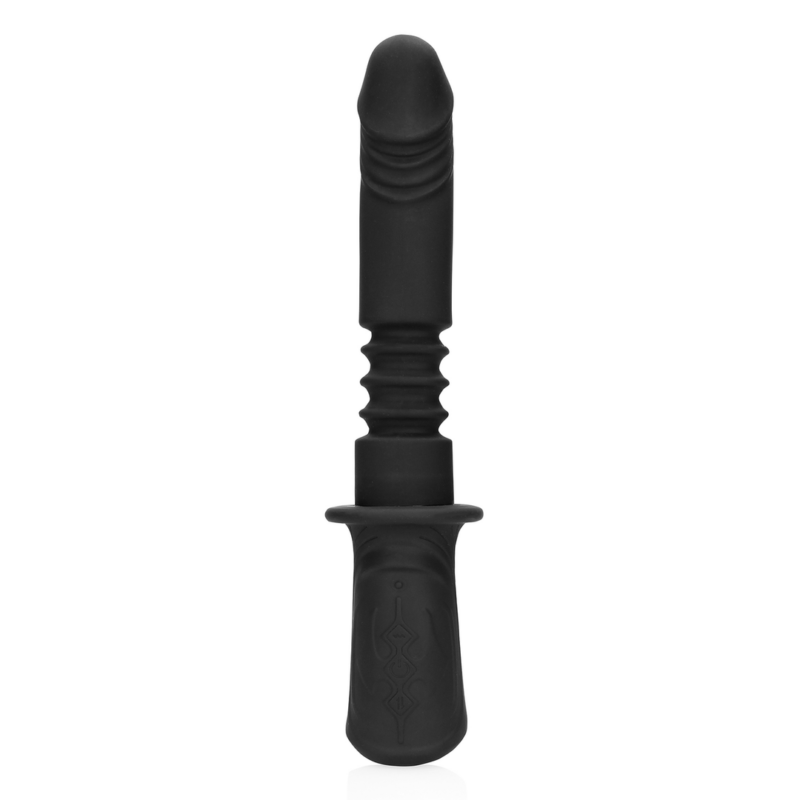 Handheld Vibrerende en Duwende Seksmachine - Zwart - Afbeelding 5