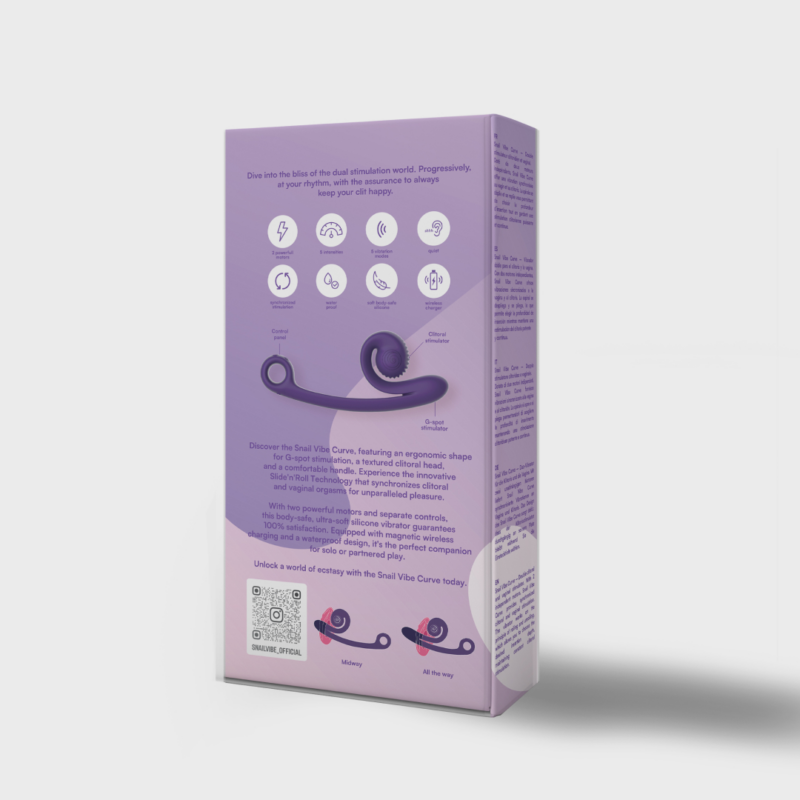 Slak Vibe - Curve Vibrator - Paars - Afbeelding 3
