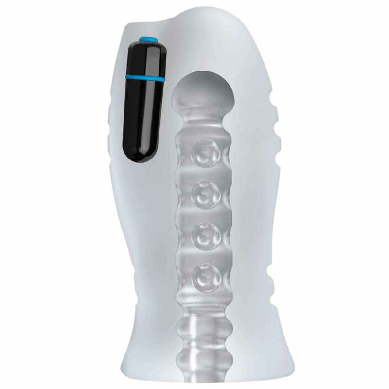Massage Beads - Vibrerende ULTRASKYN Masturbator - Afbeelding 4