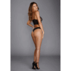 Stretch Mesh en Stretch Galloon Lace Bustier - M - Zwart - Afbeelding 3