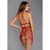 Delicate Floral Embroidery Drie Delige Set - M - Rood - Afbeelding 5