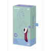 Dual Crush - Invoegbare Dubbele Luchtdruk Vibrator - Wijnrood - Afbeelding 2