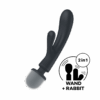 Triple Lover - Hybride Wand Vibrator - Grijs - Afbeelding 6