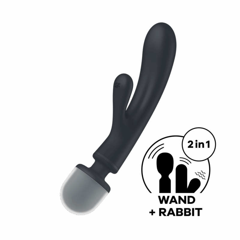Triple Lover - Hybride Wand Vibrator - Grijs - Afbeelding 6