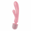 Triple Lover - Hybrid Wand Vibrator - Roze