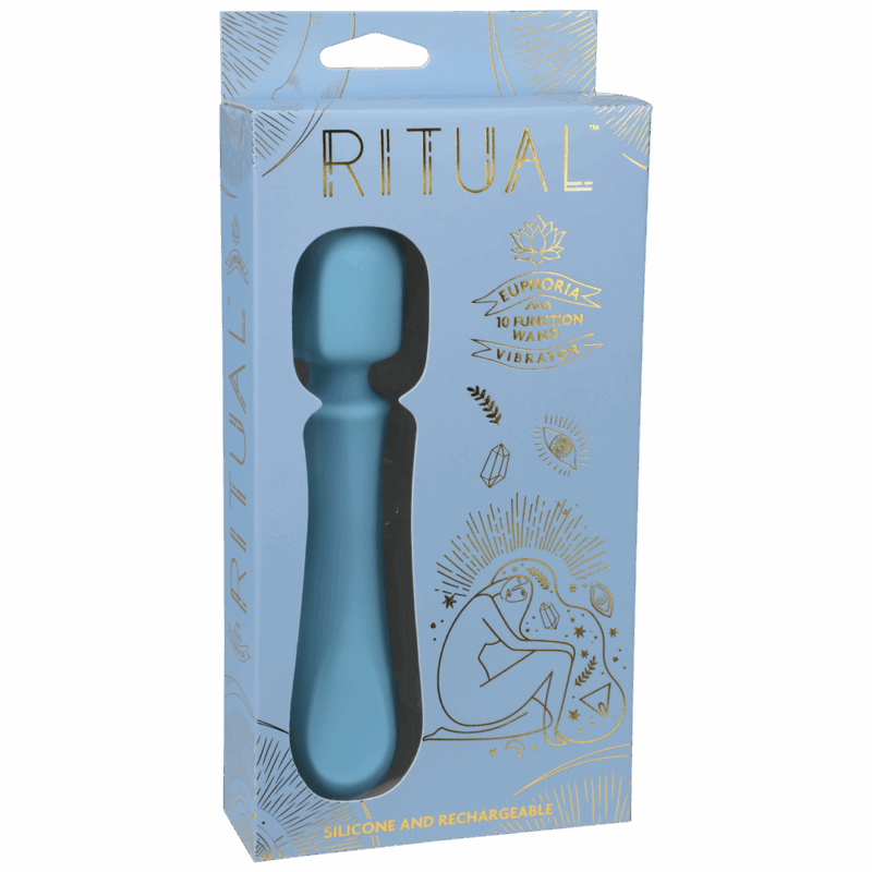 Euphoria - Oplaadbare Siliconen Wandvibrator - Blauw - Afbeelding 2