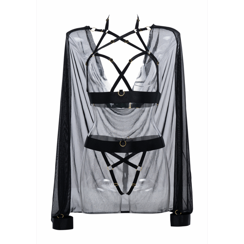 Sweet Little Lies - Harness Set - OS - Zwart - Afbeelding 5