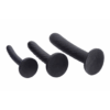 Strap-on Siliconen 3-delige set - Zwart