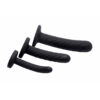 Strap-on Siliconen 3-delige set - Zwart - Afbeelding 2