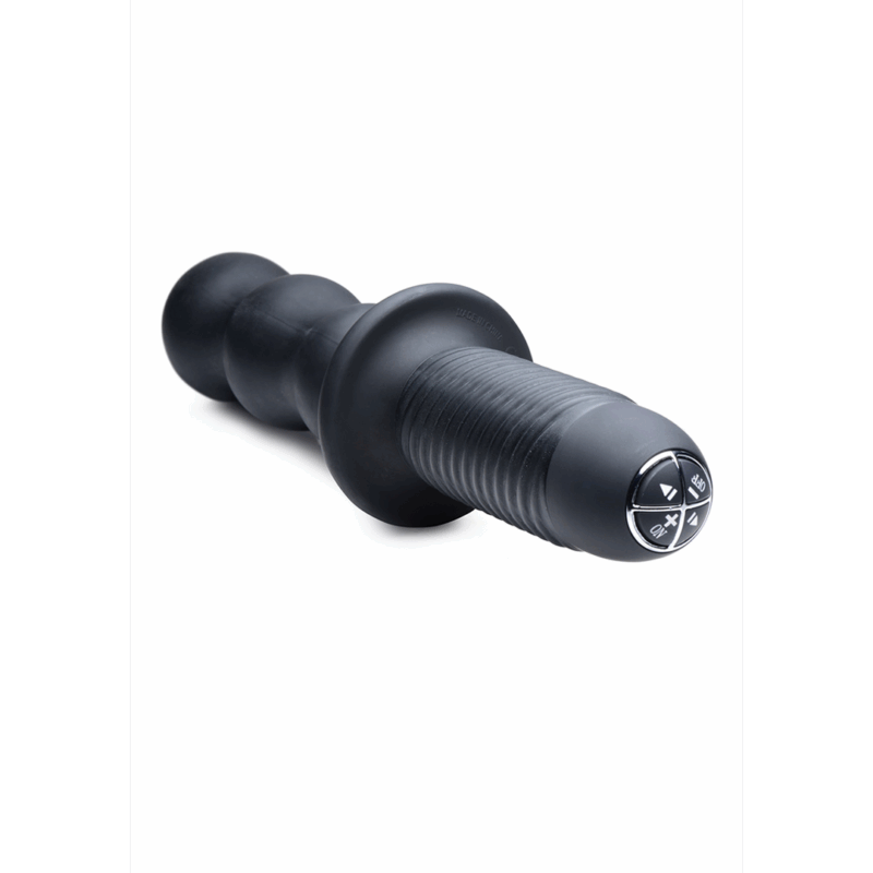 The Groove - Silicone Vibrator with Handle - Black - Afbeelding 4