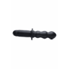 The Groove - Silicone Vibrator with Handle - Black
