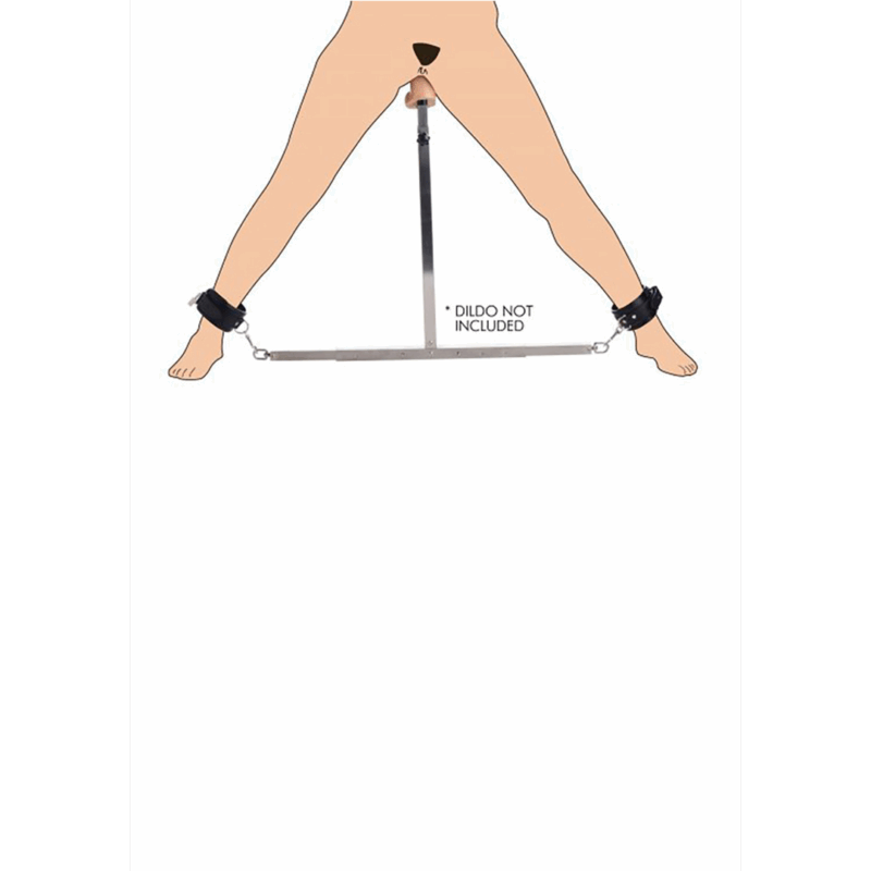 Squat - Spreader Bar met Enkelmanchetten en Anale Dildo - Afbeelding 6
