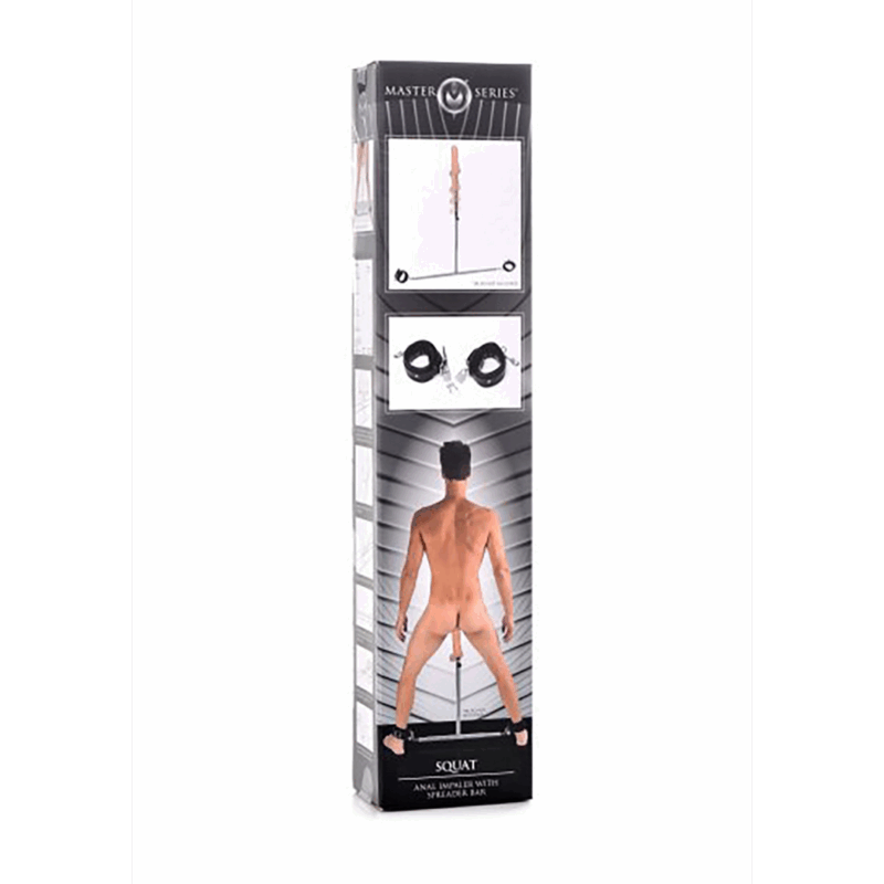 Squat - Spreader Bar met Enkelmanchetten en Anale Dildo - Afbeelding 2