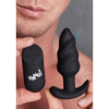 Vibrerende Silicone Swirl Butt Plug met Afstandsbediening - Afbeelding 4