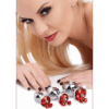 Rode Edelsteen - Butt Plug Set met Belletjes - Afbeelding 3