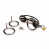 Vergrendelbare RVS Chastity Cage met 3 Ringen - Afbeelding 3