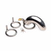 Vergrendelbare RVS Chastity Cage met 3 Ringen - Afbeelding 4