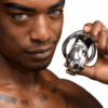 Deluxe Vergrendelbare Chastity Cage - Afbeelding 6