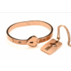 Geknoopte Sluiting Armband en Sleutelhanger Ketting - Roségoud - Afbeelding 4