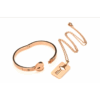 Geknoopte Sluiting Armband en Sleutelhanger Ketting - Roségoud - Afbeelding 6