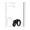 Model 25 - Chastity Cage - 3.5'' / 9 cm - Zwart - Afbeelding 6
