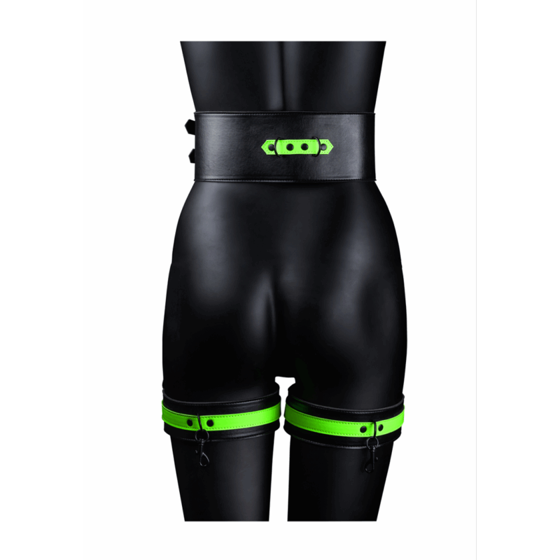 Dijbanden met Riempje en Handboeien - Glow in the Dark - S/M - Afbeelding 5