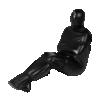 Body Bag met Nylon Bandjes - Zwart