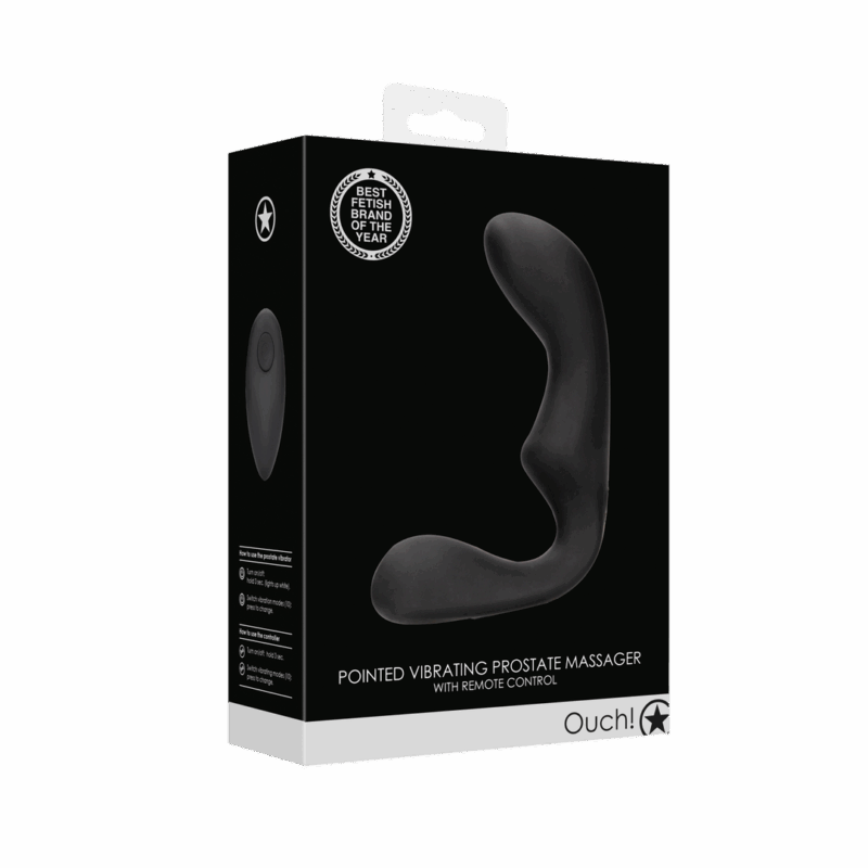 Puntige Vibrerende Prostaatmassager met Afstandsbediening - Zwart - Afbeelding 2