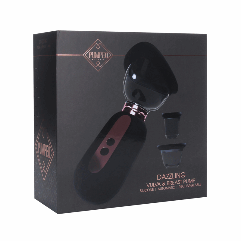 Dazzling - Oplaadbare Vulva en Borst Pomp - Zwart - Afbeelding 2