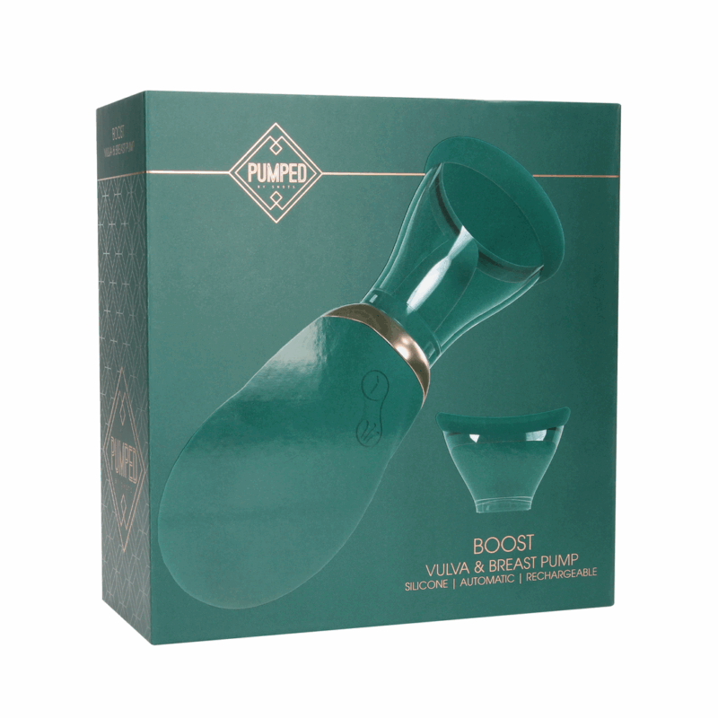 Boost - Oplaadbare Vulva- en Borstpomp - Bosgroen - Afbeelding 2