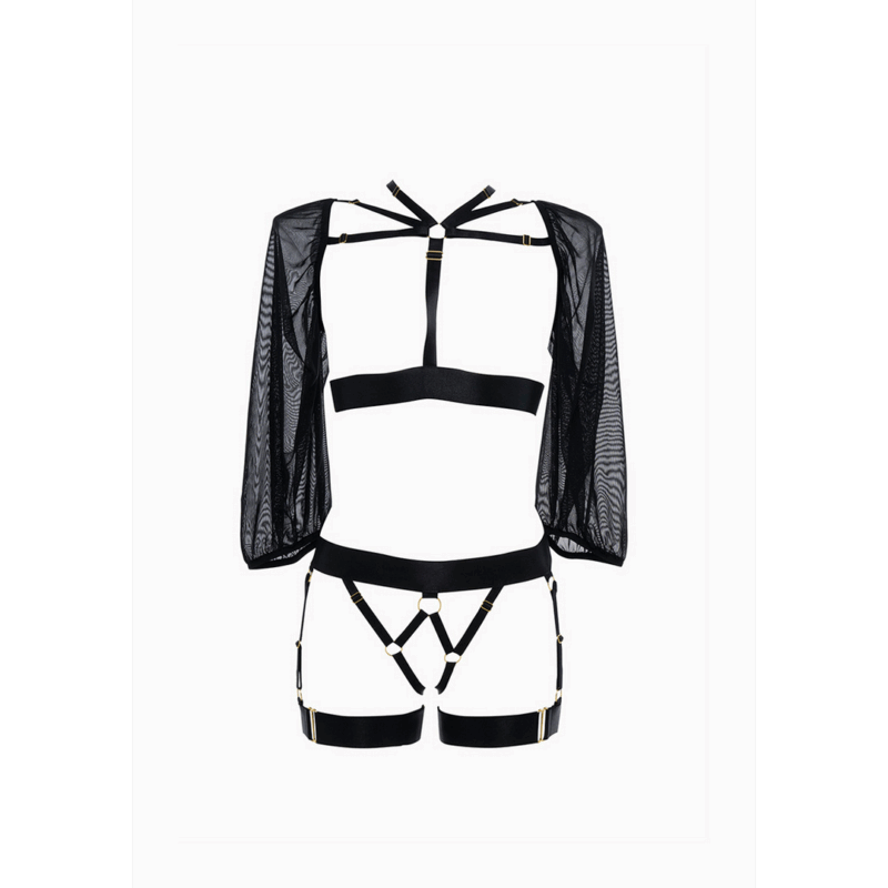 Ibiza Babe - Harness Set - OS - Zwart - Afbeelding 5