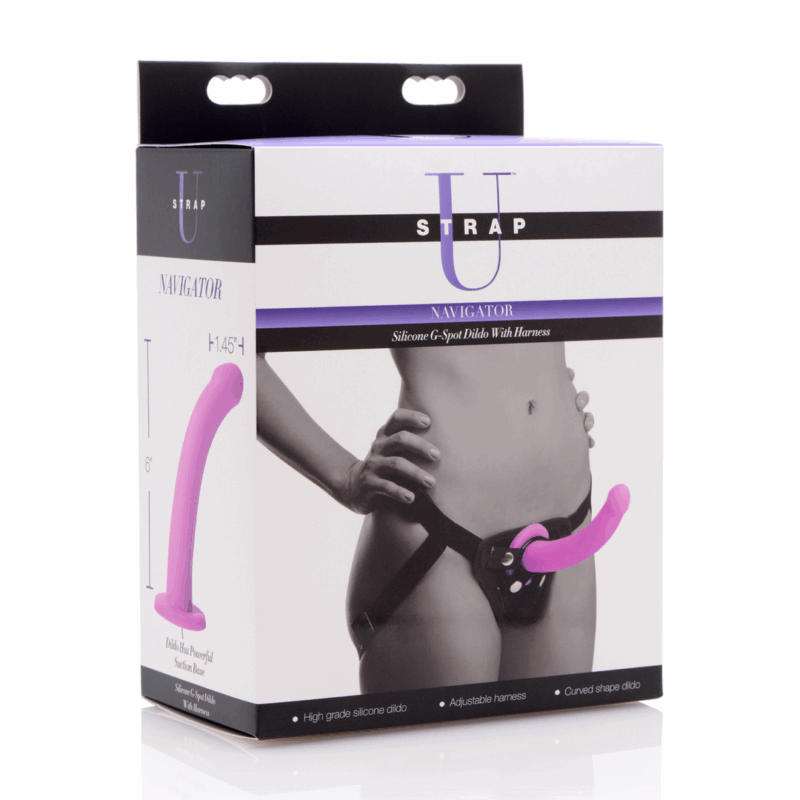 Navigator - Silicone G-Spot Dildo met Harness - Afbeelding 2