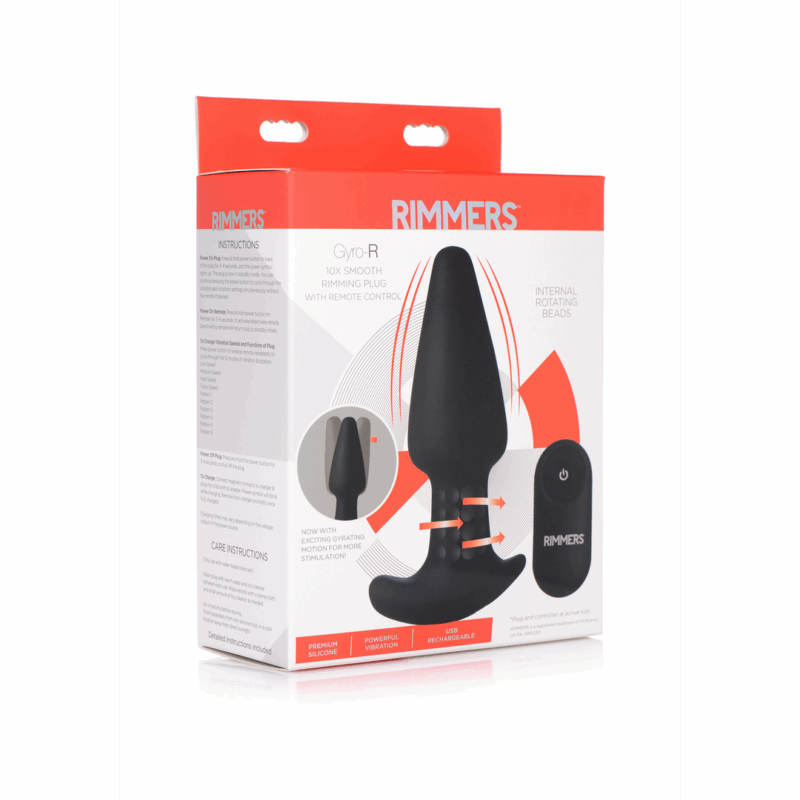 Gyro R - Gebogen Rimming Plug met Afstandsbediening - Afbeelding 2