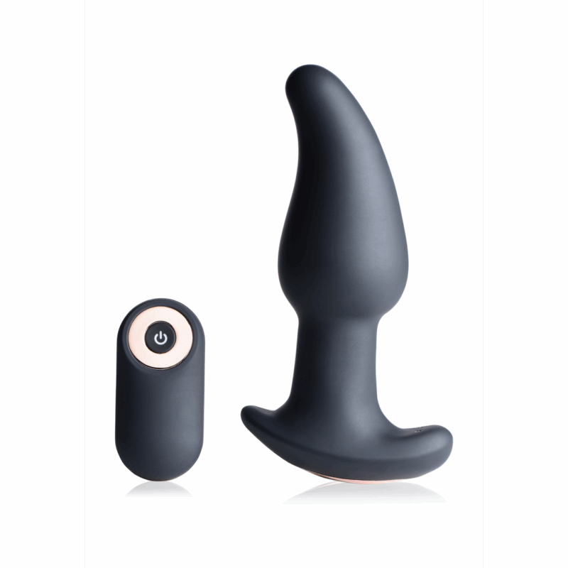 Slim M - Curved Rimming Plug met Afstandsbediening