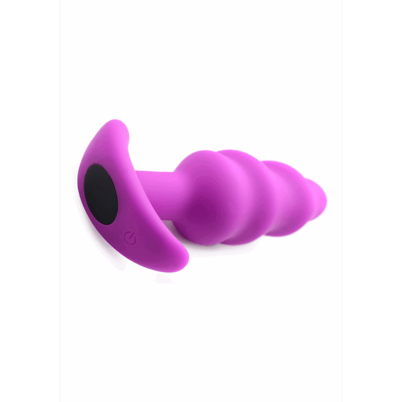 Vibrerende Silicone Swirl Butt Plug met Afstandsbediening - Afbeelding 3