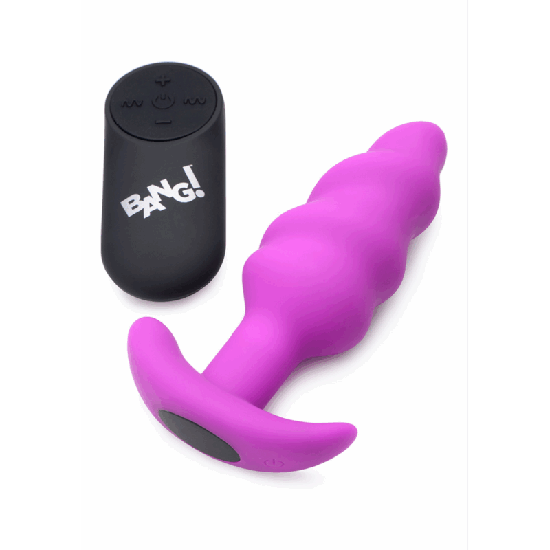 Vibrerende Silicone Swirl Butt Plug met Afstandsbediening