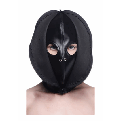 Bondagemasker met rits aan de voorkant