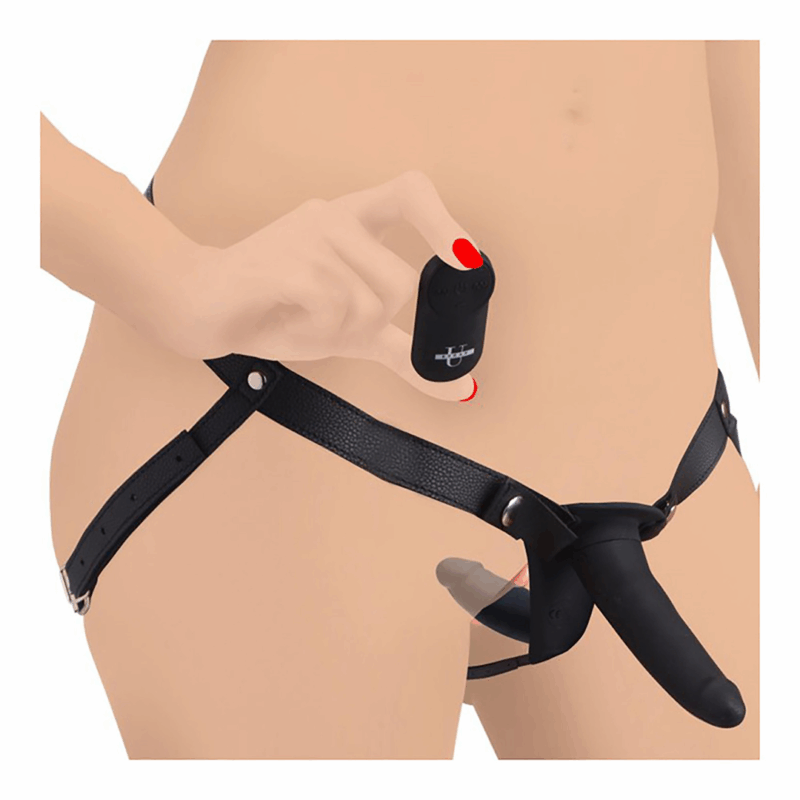 Pegger Beginner - Vibrerende Dubbele Dildo + Harness - Afbeelding 4