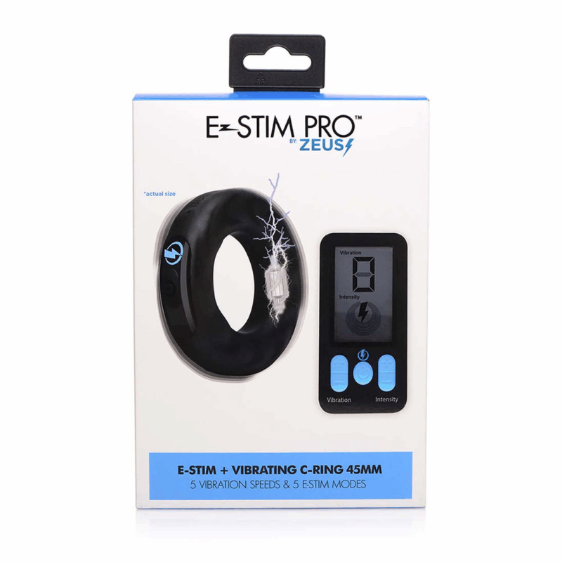 Vibrerende en E-Stim Siliconen Cockring + Afstandsbediening - Afbeelding 2