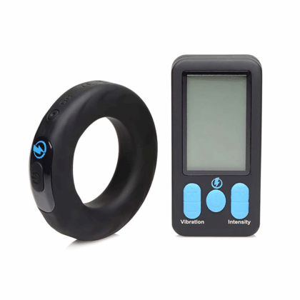 Vibrerende en E-Stim Siliconen Cockring + Afstandsbediening