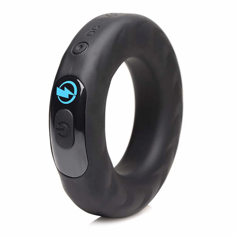 Vibrerende en E-Stim Siliconen Cockring + Afstandsbediening - Afbeelding 3