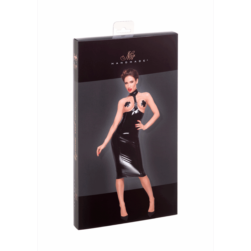 PVC choker dress - Black - Afbeelding 2