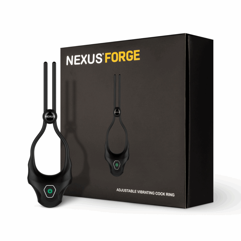 Forge - Vibrerende Verstelbare Lasso Silicone Cockring - Zwart - Afbeelding 2