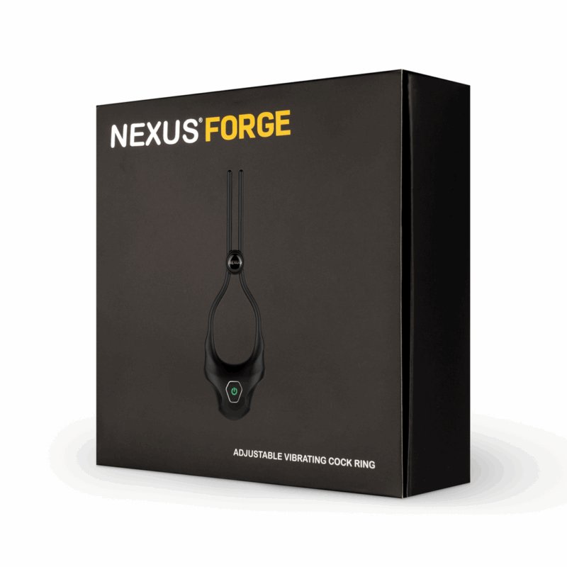 Forge - Vibrerende Verstelbare Lasso Silicone Cockring - Zwart - Afbeelding 3