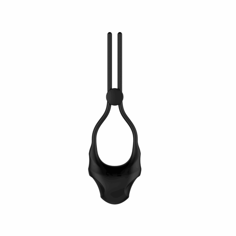 Forge - Vibrerende Verstelbare Lasso Silicone Cockring - Zwart - Afbeelding 6