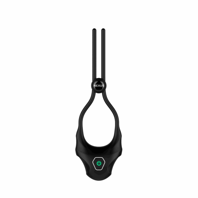 Forge - Vibrerende Verstelbare Lasso Silicone Cockring - Zwart