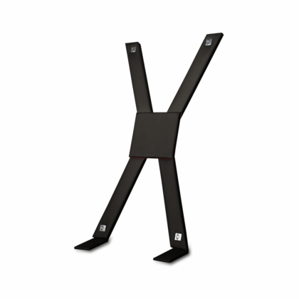 BDSM Bondage Crotch with Imitation Leather - Black (Red Edge Backside)