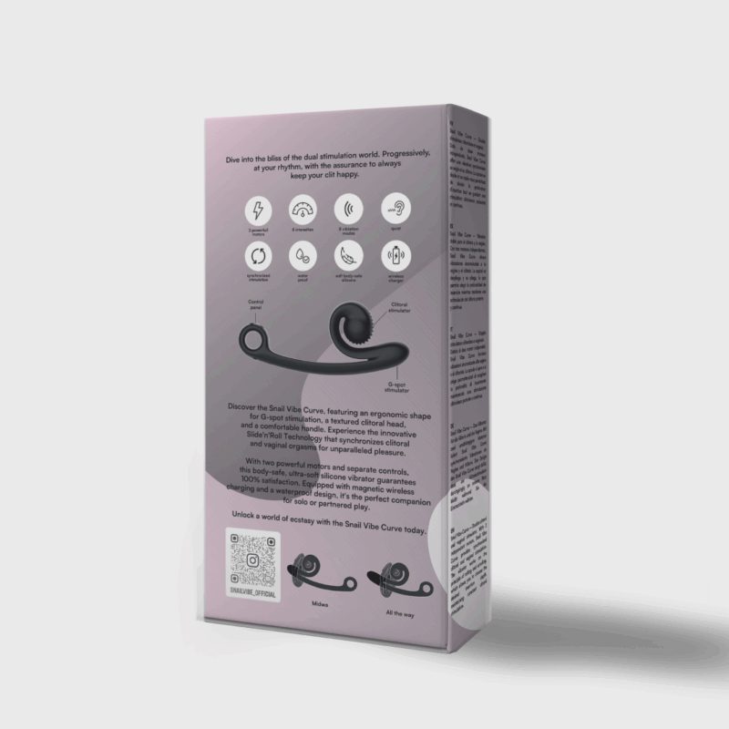 Slakken Vibe - Curve Vibrator - Zwart - Afbeelding 3