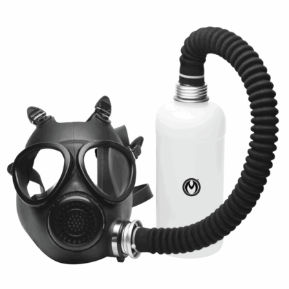 Inhalador - Máscara de Gas con Botella - Negra