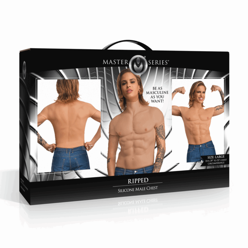 Ripped - Pecho Masculino de Silicona - Grande - Afbeelding 2